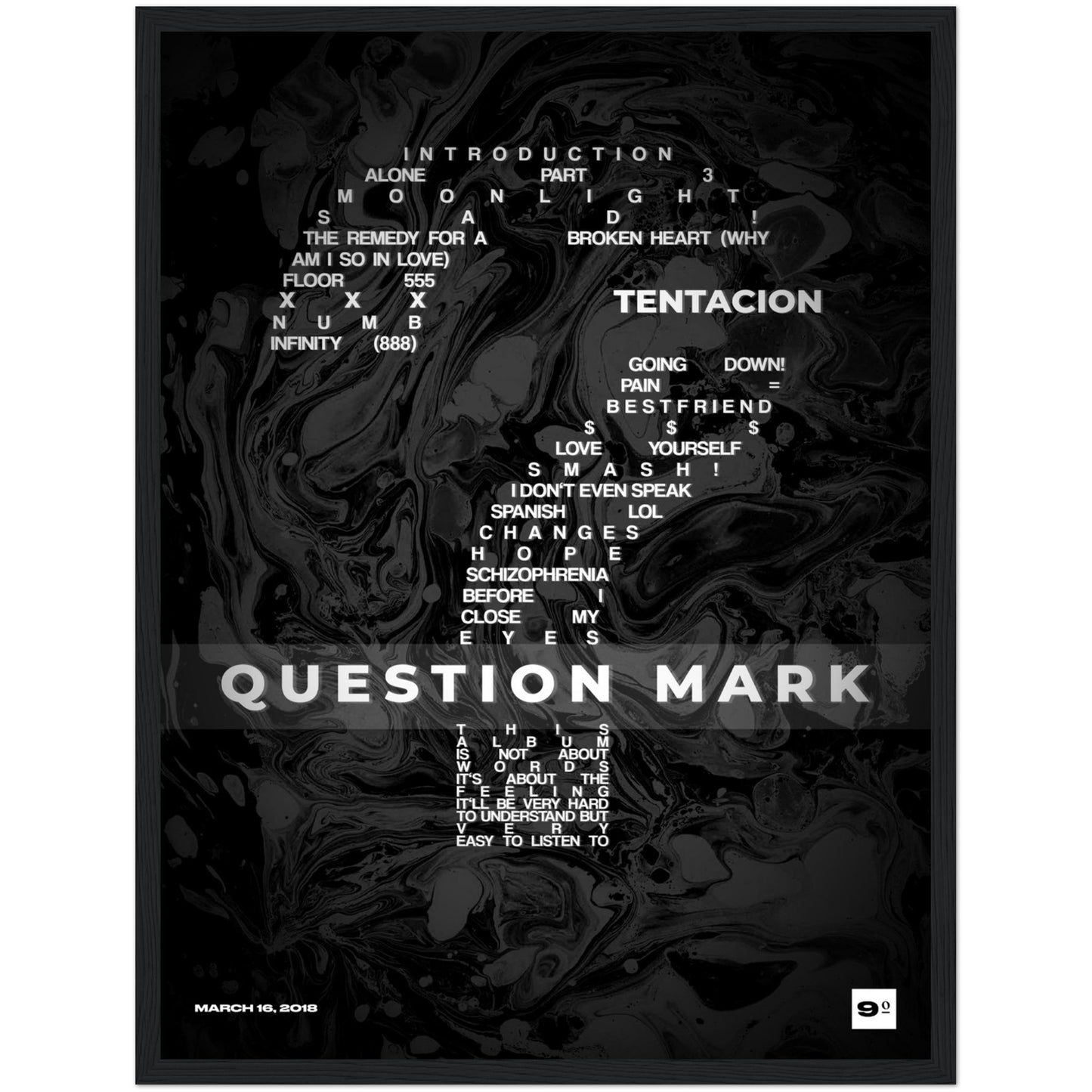 №9 Question Mark Black/White